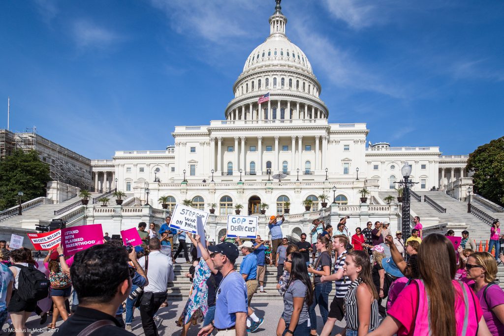 Linking Together: March to Save Our Care" Rally at the U.S. Capitol on 6/28/2017. In defense of Obamacare.