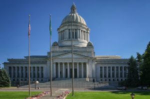 Obamacare in question at the Washington State Capitol building in Olympia